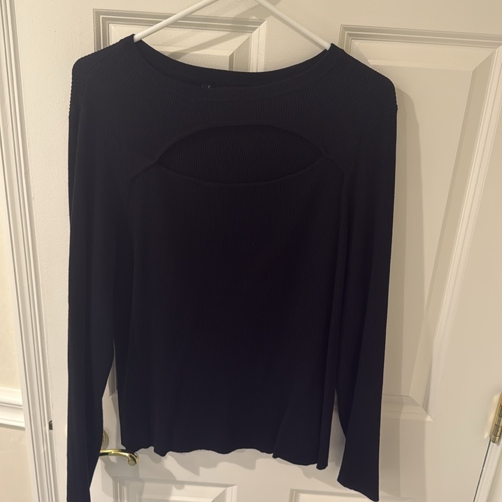 INC International Concepts XXL NWOT Black thick Sweater with design